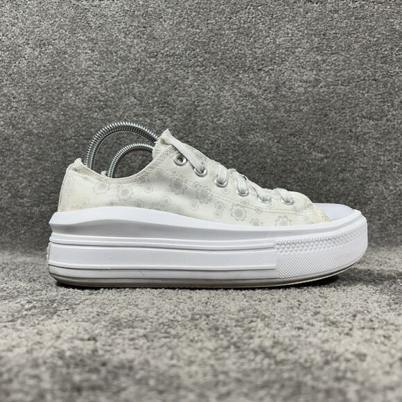 Converse CTAS Move OX A00841C Women's Size 9 Tonal Floral Platform Shoes Used - Picture 1 of 13